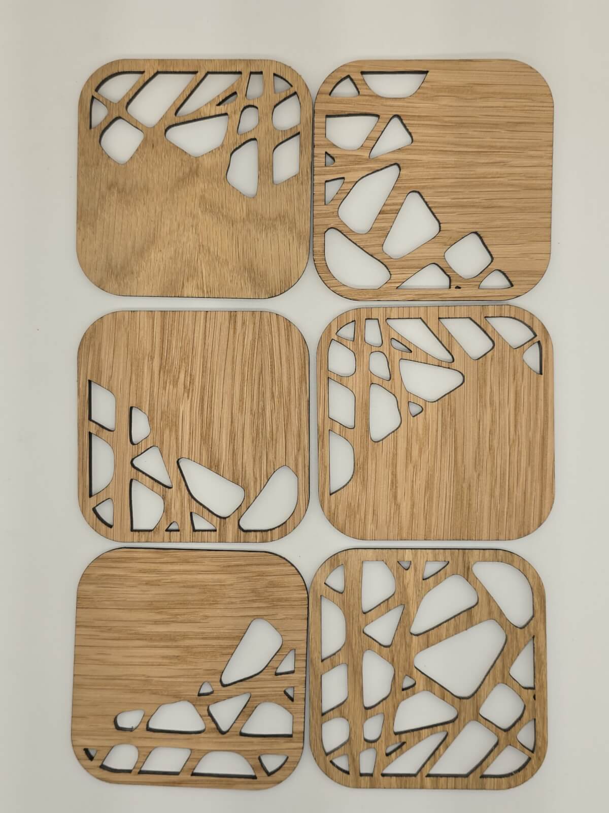 Stenar glasunderlägg samling ek